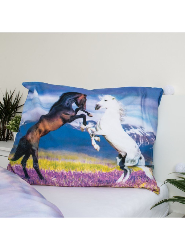 POŚCIEL BAWEŁNIANA 140x200 CM KOŃ KONIE NL-15