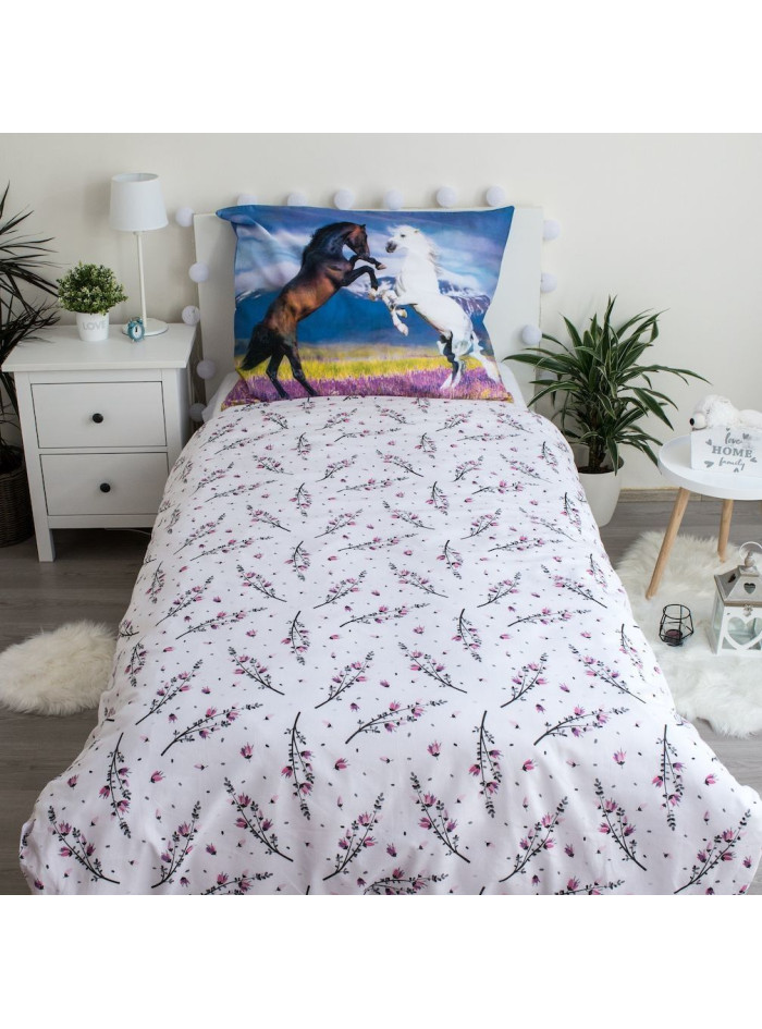 POŚCIEL BAWEŁNIANA 140x200 CM KOŃ KONIE NL-15