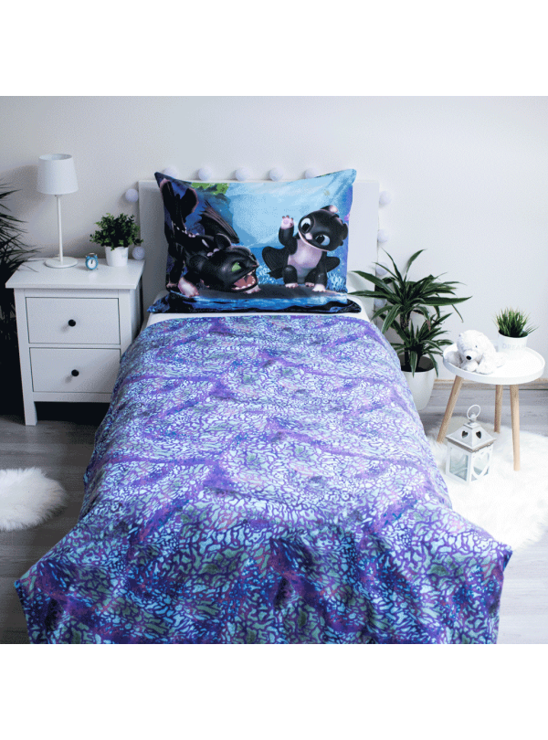 POŚCIEL 140x200 JAK WYTRESOWAĆ SMOKA SZCZERBATEK BAWEŁNA