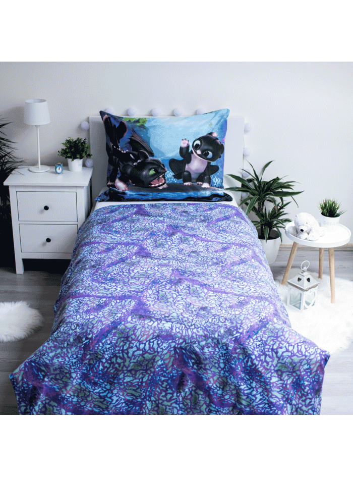 POŚCIEL 140x200 JAK WYTRESOWAĆ SMOKA SZCZERBATEK BAWEŁNA