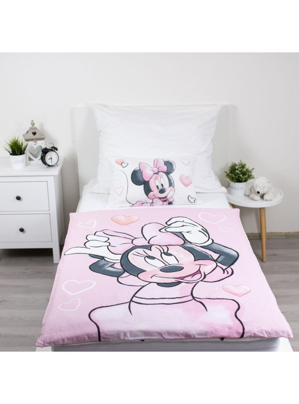 POŚCIEL DO ŁÓŻECZKA 100x135 cm MYSZKA MINNIE MN-192
