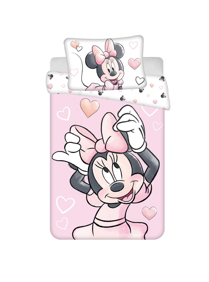 POŚCIEL DO ŁÓŻECZKA 100x135 cm MYSZKA MINNIE MN-192