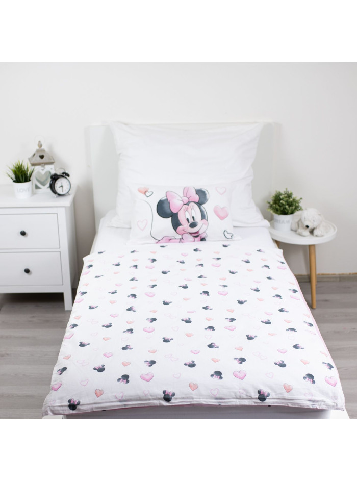 POŚCIEL DO ŁÓŻECZKA 100x135 cm MYSZKA MINNIE MN-192