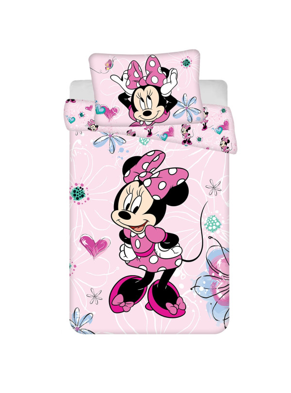 POŚCIEL DO ŁÓŻECZKA 100x135 cm MYSZKA MINNIE MN-193
