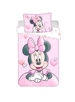 POŚCIEL DO ŁÓŻECZKA 100x135 cm MYSZKA MINNIE MN-194