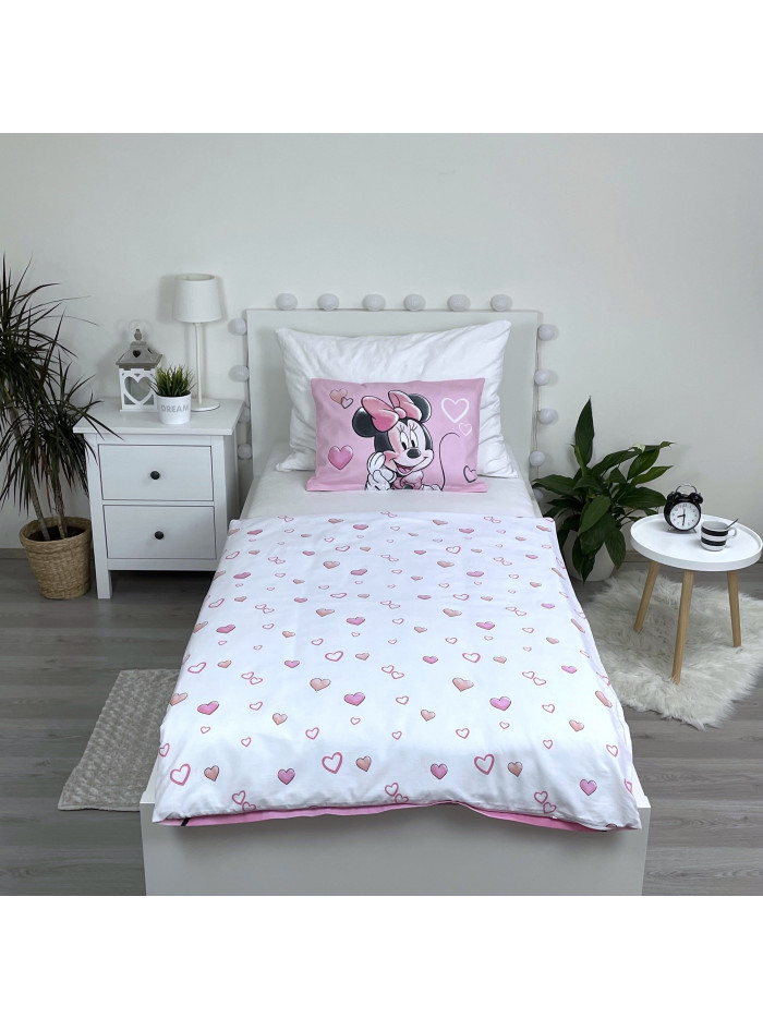 POŚCIEL DO ŁÓŻECZKA 100x135 cm MYSZKA MINNIE MN-194