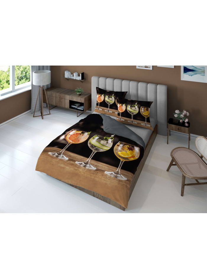 KOMPLET POŚCIELI 160x200 DWUSTRONNA 3D KIELISZKI