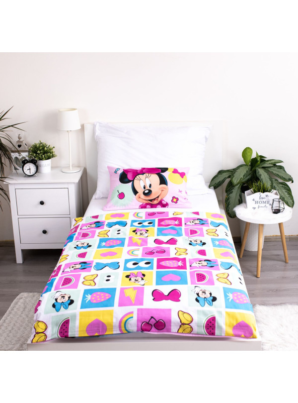 POŚCIEL DO ŁÓŻECZKA 100x135 cm MYSZKA MINNIE MN-195