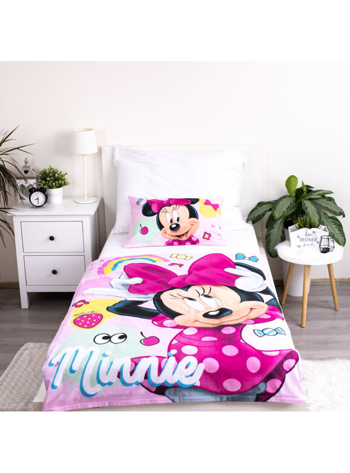 POŚCIEL DO ŁÓŻECZKA 100x135 cm MYSZKA MINNIE MN-195