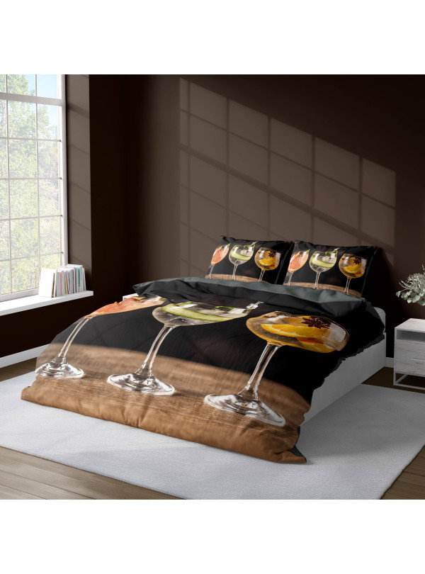 KOMPLET POŚCIELI 160x200 DWUSTRONNA 3D KIELISZKI