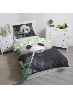 POŚCIEL BAWEŁNIANA 140x200 CM PANDA 2