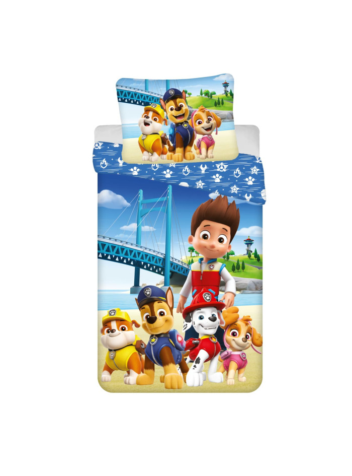 POŚCIEL BAWEŁNIANA 140x200 PP_457 PSI PATROL RYDER I PIESKI