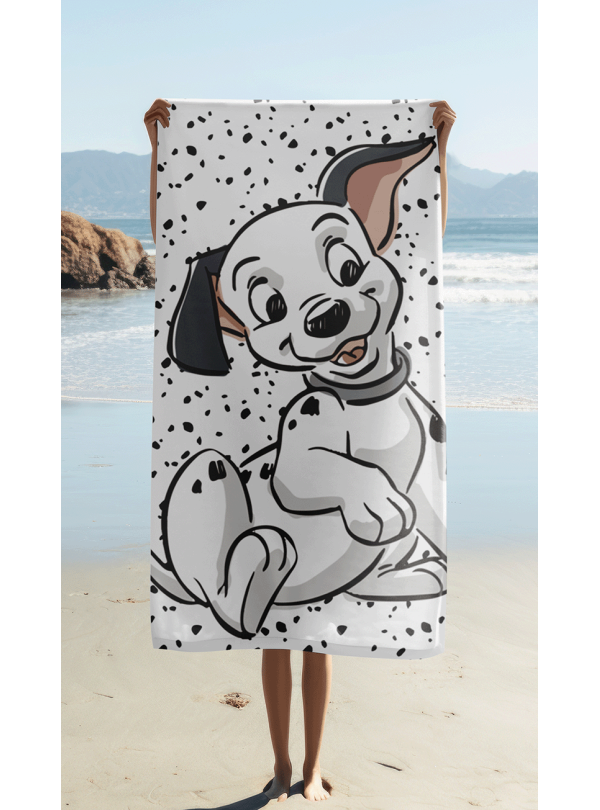 RĘCZNIK 101 DALMATYŃCZYKÓW 70x140 PLAŻOWY KĄPIELOWY