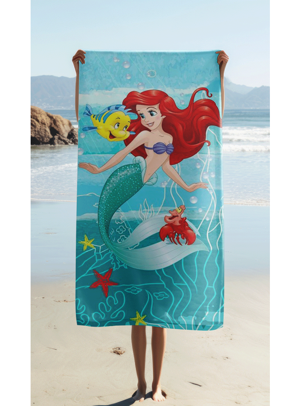 RĘCZNIK 70x140 KĄPIELOWY DZIECIĘCY SYRENKA ARIELKA AR-02