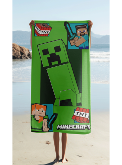 RĘCZNIK KĄPIELOWY PLAŻOWY 70x140 MINECRAFT ALEX STEVE MNC_26 2