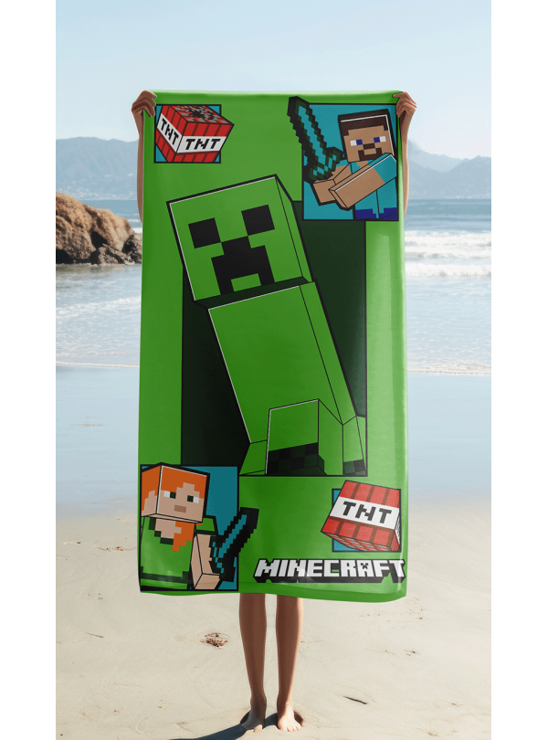 RĘCZNIK KĄPIELOWY PLAŻOWY 70x140 MINECRAFT ALEX STEVE MNC_26