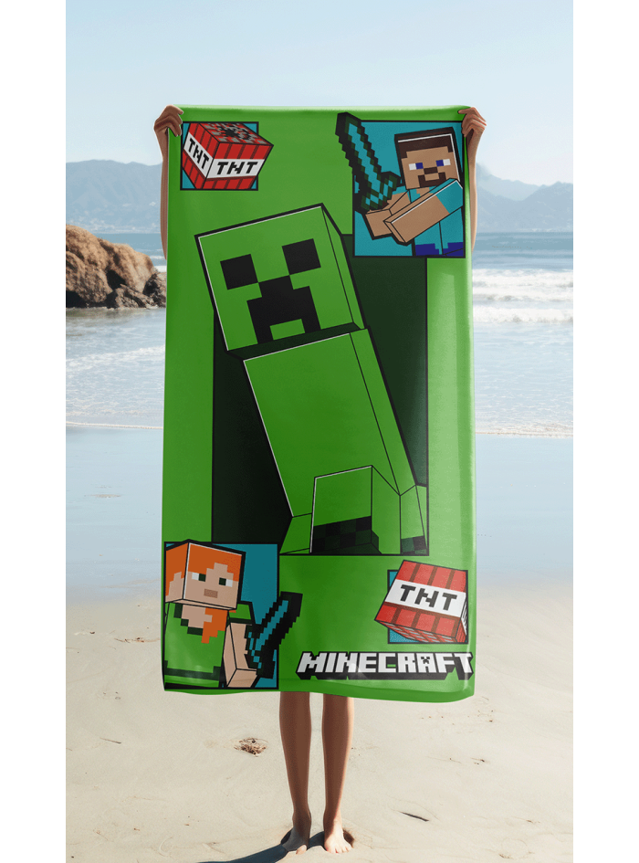 RĘCZNIK KĄPIELOWY PLAŻOWY 70x140 MINECRAFT ALEX STEVE MNC_26