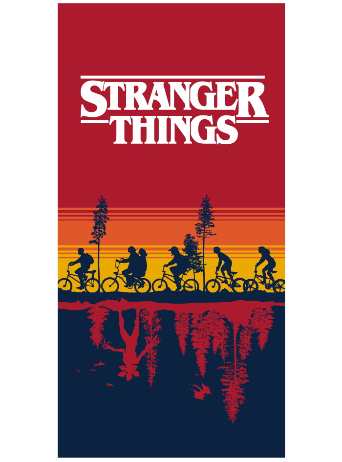 RĘCZNIK STRANGER THINGS 70x140 KĄPIELOWY PLAŻOWY