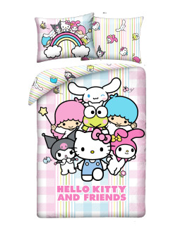 POŚCIEL 140x200 HELLO KITTY KUROMI MELODY HK-454