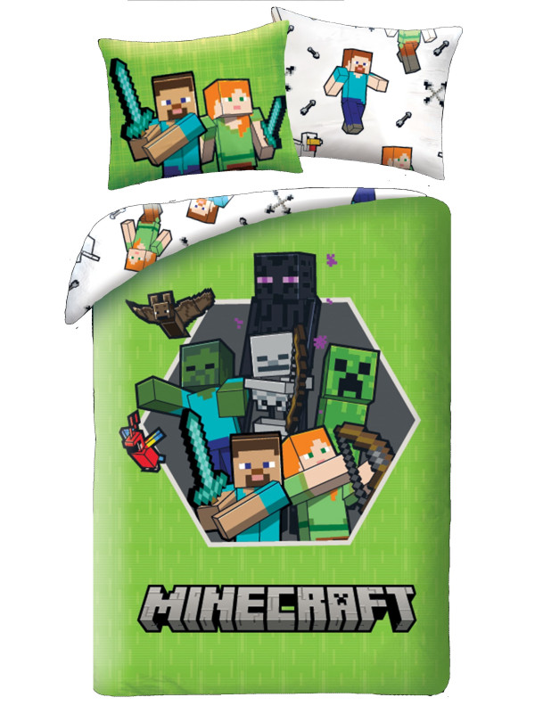 POŚCIEL 140x200 MINECRAFT ALEX STEVE CREEPER MNC-677