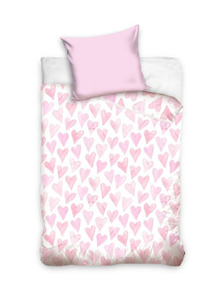 POŚCIEL 140x200 W SERDUSZKA BAWEŁNIANA NL-037