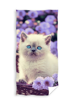 RĘCZNIK 70x140 KĄPIELOWY PLAŻOWY SŁODKI KOTEK KOT TNL-09