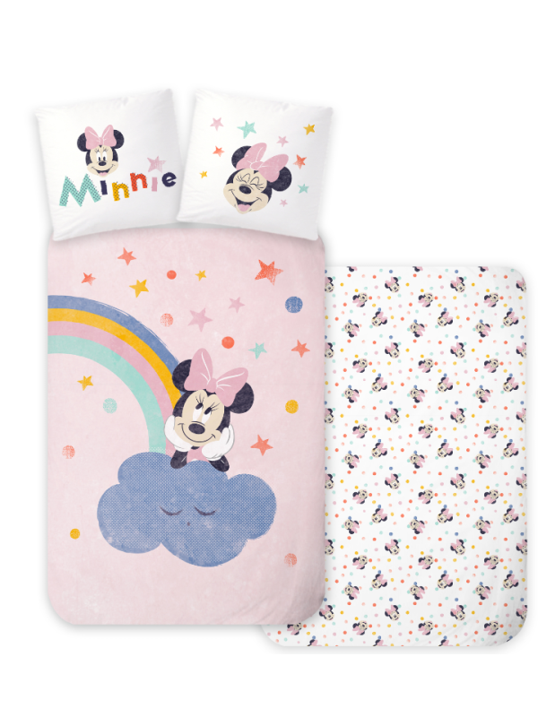 POŚCIEL DO ŁÓŻECZKA 100x135 cm MYSZKA MINNIE MN-3394