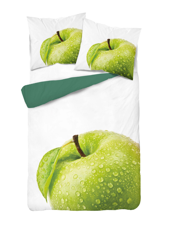 KOMPLET POŚCIELI 160x200 DWUSTRONNA 3D JABŁKO