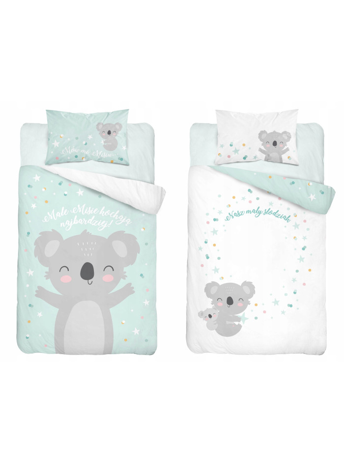 POŚCIEL DO ŁÓŻECZKA 90x120 DLA DZIECI MIŚ KOALA SŁODZIAK 3955_A