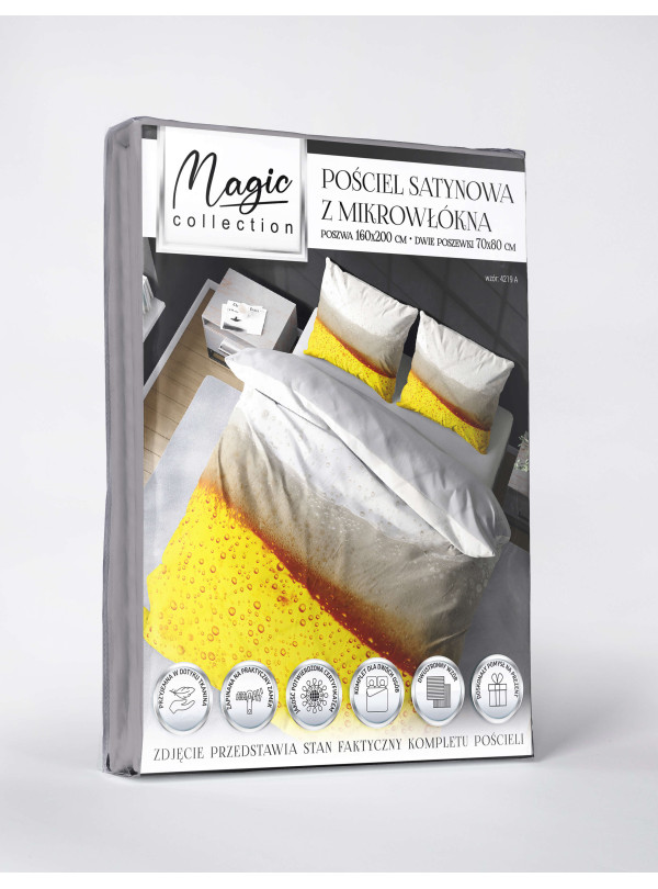 KOMPLET POŚCIELI 160x200 DWUSTRONNA 3D PIWO PIWKO
