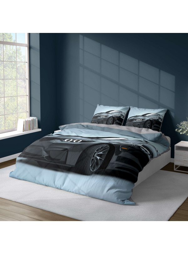 KOMPLET POŚCIELI 160x200 DWUSTRONNA 3D SAMOCHÓD