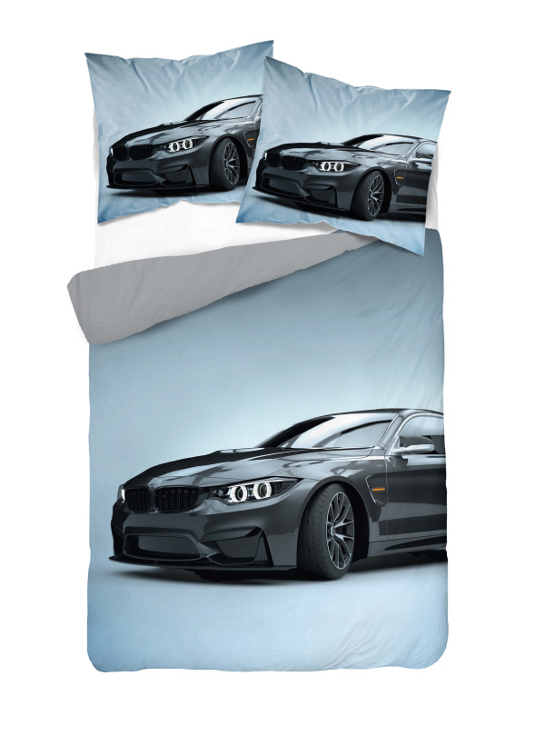 KOMPLET POŚCIELI 160x200 DWUSTRONNA 3D SAMOCHÓD