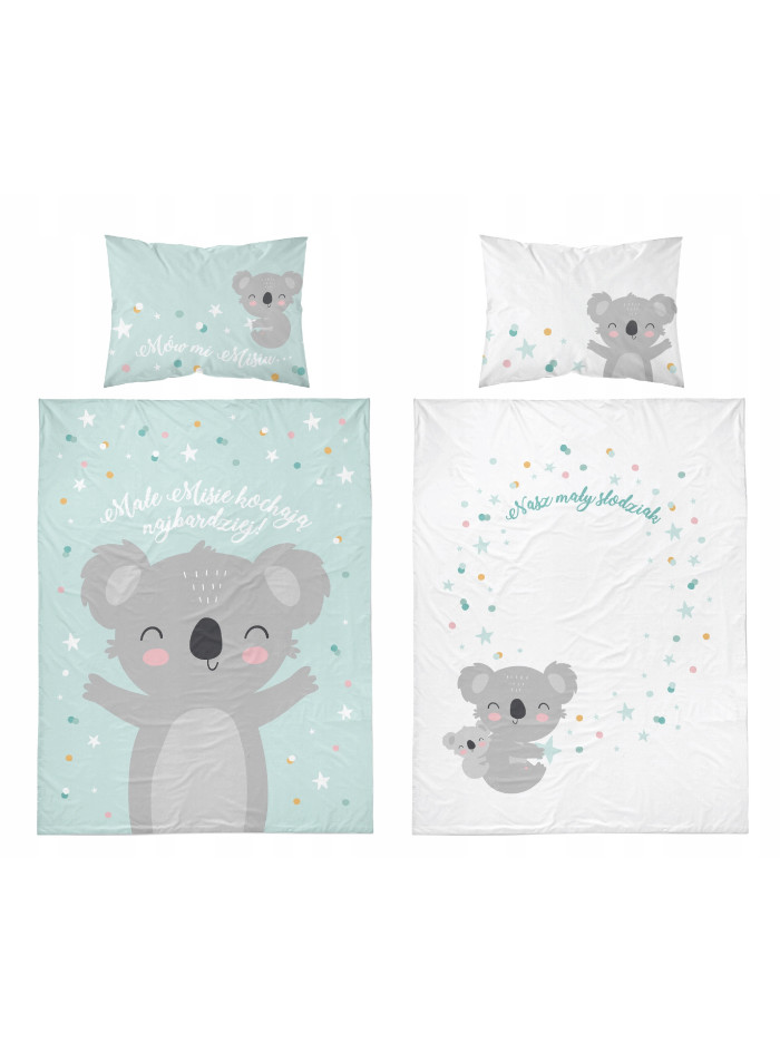 POŚCIEL DO ŁÓŻECZKA 90x120 DLA DZIECI MIŚ KOALA SŁODZIAK 3955_A