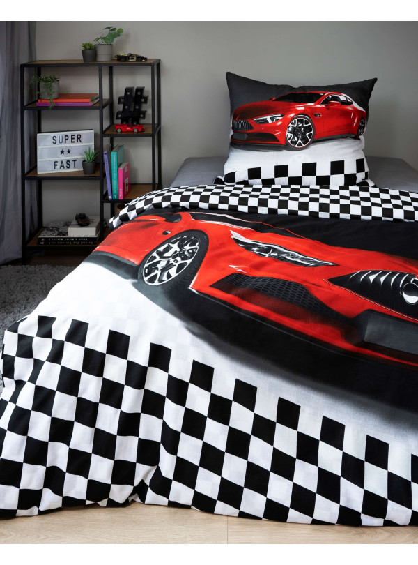 POŚCIEL 160x200 ŚWIECĄCA W CIEMNOŚCI AUTO SAMOCHÓD