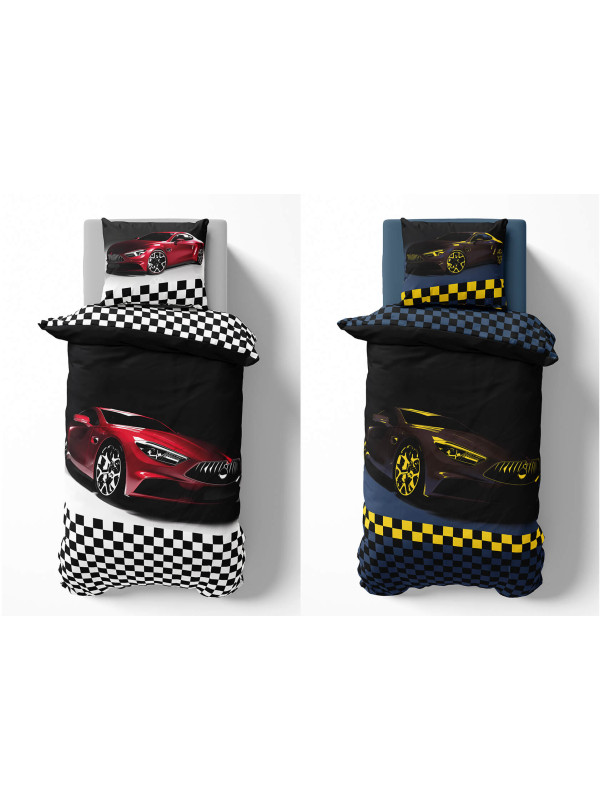 POŚCIEL 160x200 ŚWIECĄCA W CIEMNOŚCI AUTO SAMOCHÓD