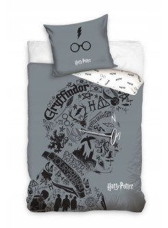 POŚCIEL ŚWIECĄCA W CIEMNOŚCI 140x200 HARRY POTTER 2