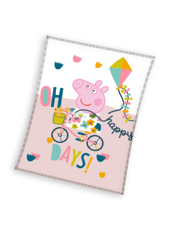 KOC KOCYK KORALOWY 130x170 PLED ŚWINKA PEPPA