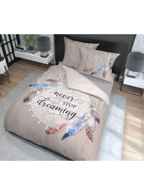 POŚCIEL BAWEŁNIANA 160x200 NEVER STOP DREAMING