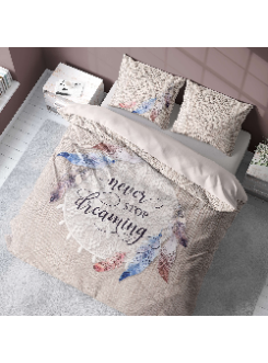 POŚCIEL BAWEŁNIANA 160x200 NEVER STOP DREAMING