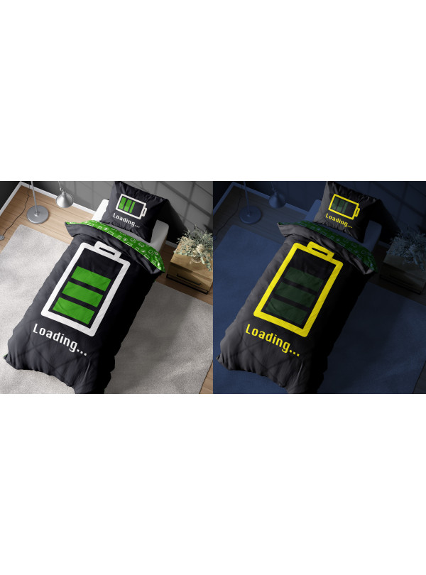 POŚCIEL 160x200 ŚWIECĄCA W CIEMNOŚCI BATERIA