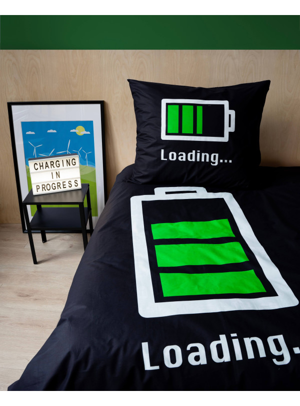 POŚCIEL 140x200 ŚWIECĄCA W CIEMNOŚCI BATERIA ŁADOWANIE BATERII