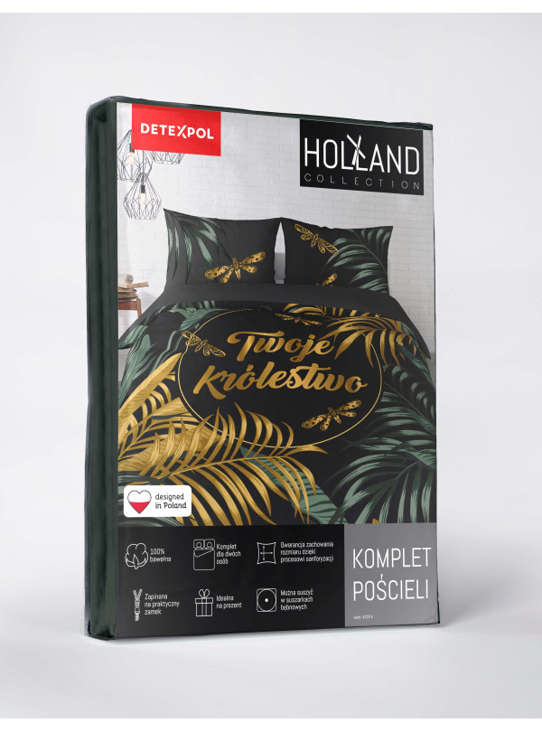 KOMPLET POŚCIELI 160x200 TWOJE KRÓLESTWO ZIELEŃ