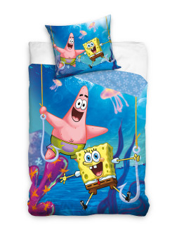 POŚCIEL 160x200 SPONGEBOB KANCIASTOPORTY PATRYK