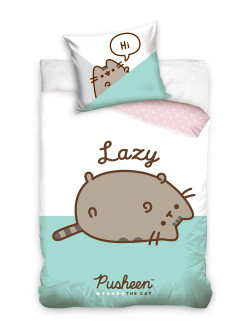 POŚCIEL 140x200 KOT PUSHEEN LAZY