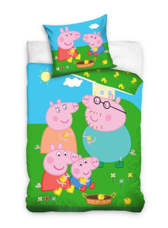 POŚCIEL BAWEŁNIANA 140x200 ŚWINKA PEPPA