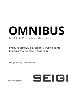 SEIGI Price History (Omnibus) - Produkt testowy