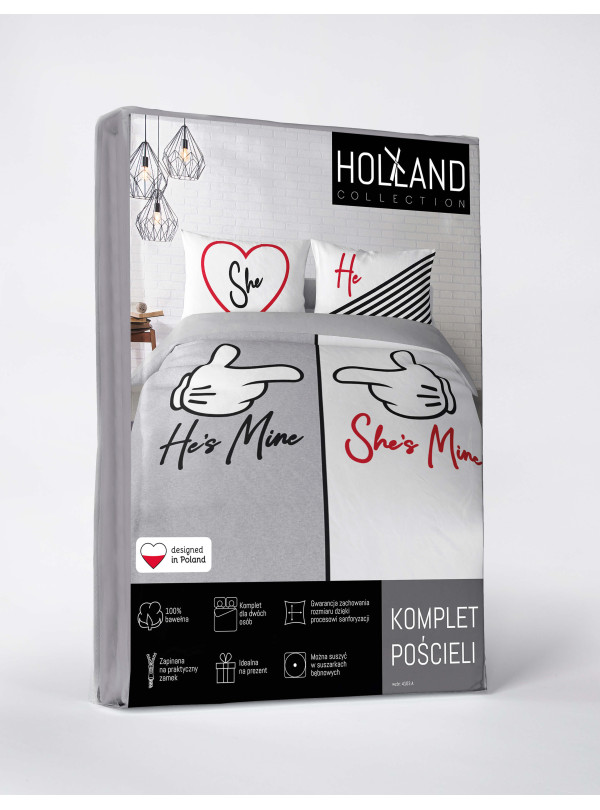POŚCIEL BAWEŁNIANA 220x200 HE'S MINE & SHE'S MINE