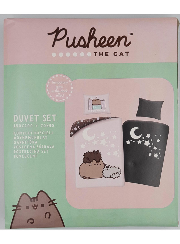 POŚCIEL140x200 KOT PUSHEEN GOOD NIGHT