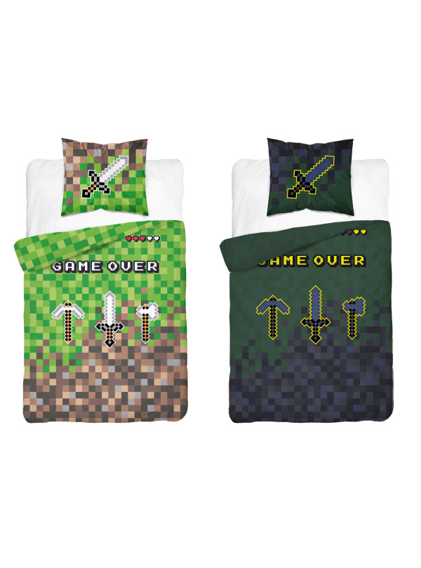 POŚCIEL 160x200 ŚWIECĄCA W GAME OVER MIECZ KILOF