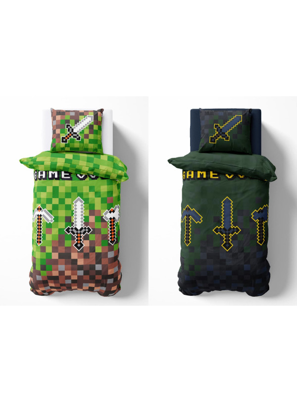 POŚCIEL 140x200 ŚWIECĄCA W GAME OVER MIECZ KILOF